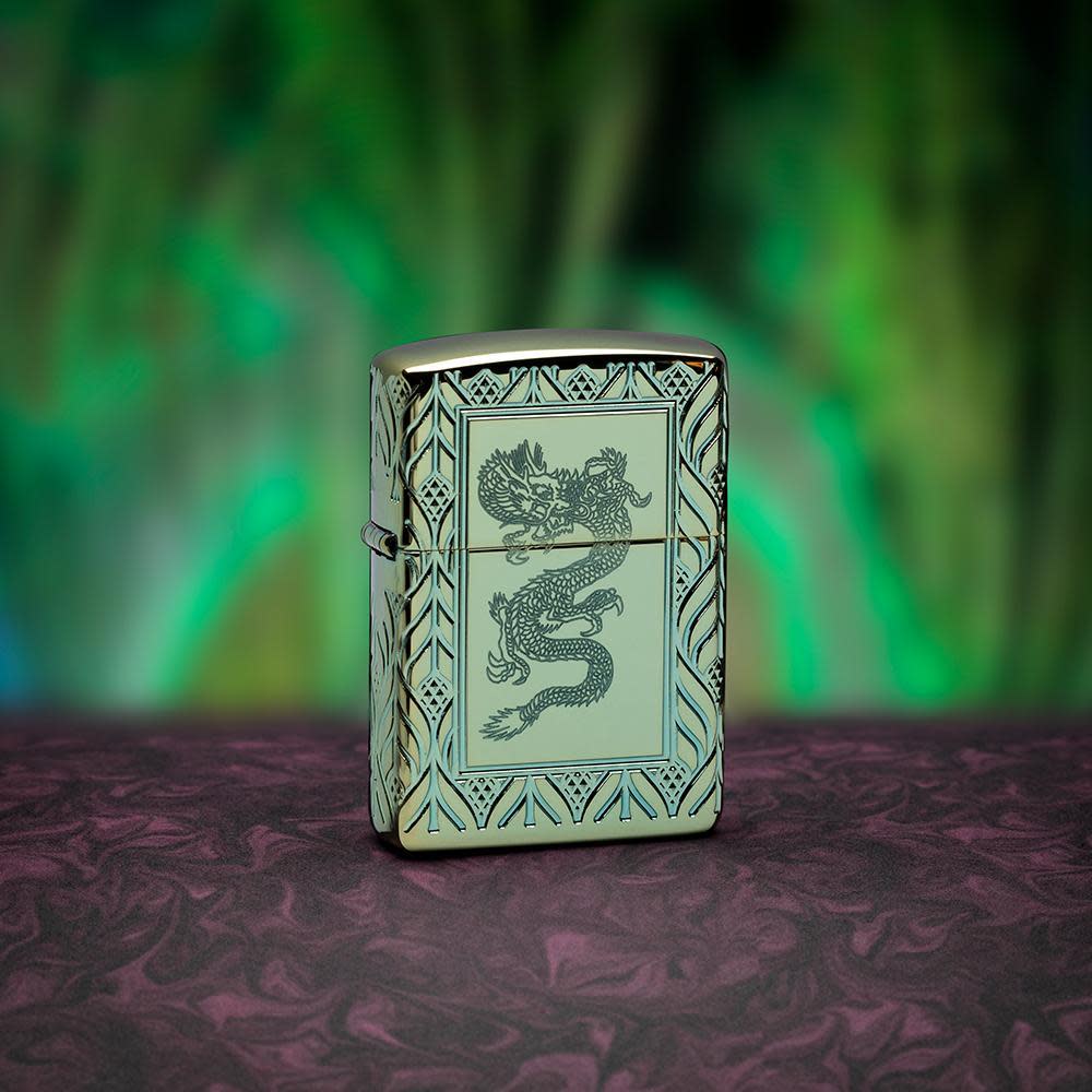 Armor® High Polish Green Elegant Dragon - Image 2