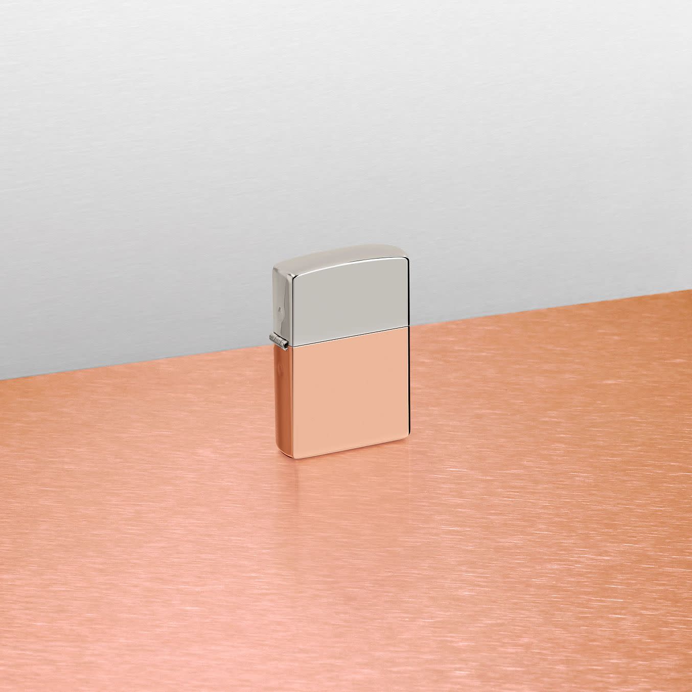 Bimetal Case Lighter - Sterling Silver Lid - Image 2