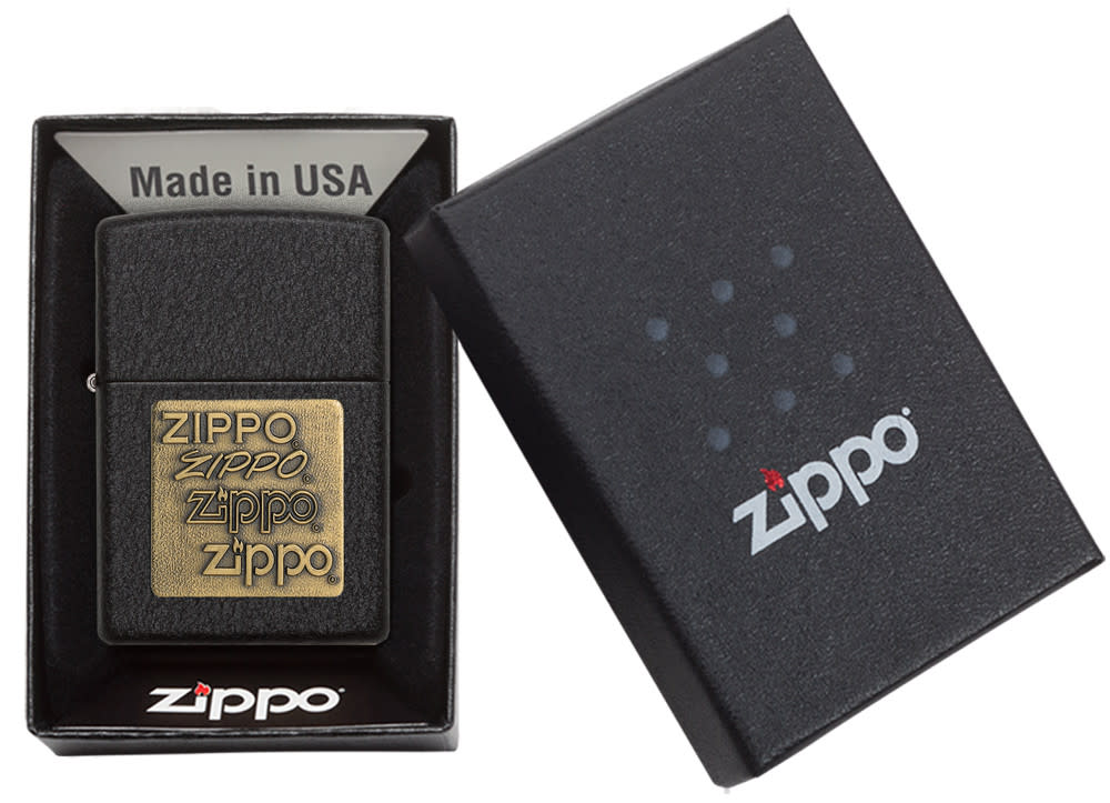 Black Crackle® Gold Zippo Logo - Image 5