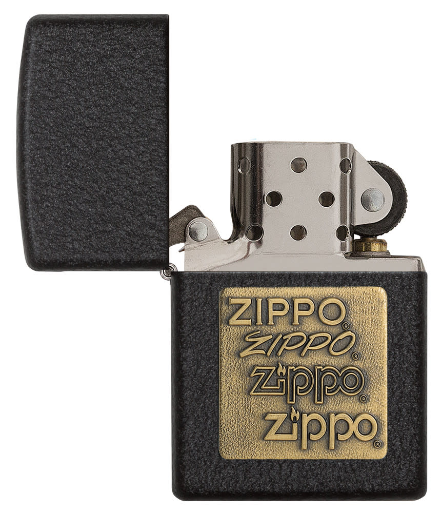 Black Crackle® Gold Zippo Logo - Image 7