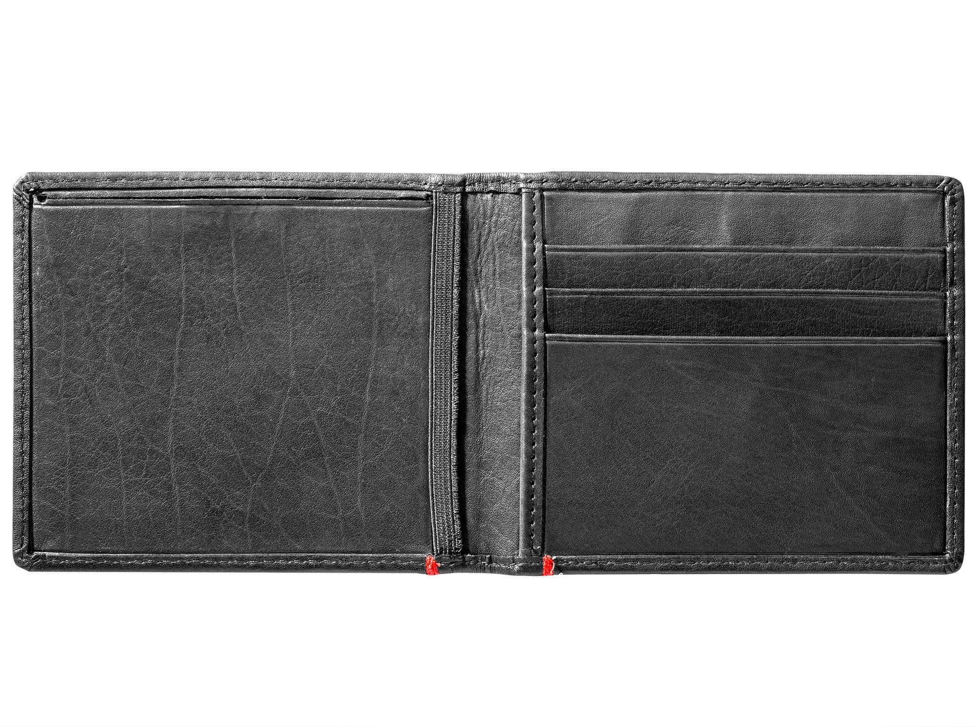 Black Leather Wallet- Skull Metal Plate Design - Image 15