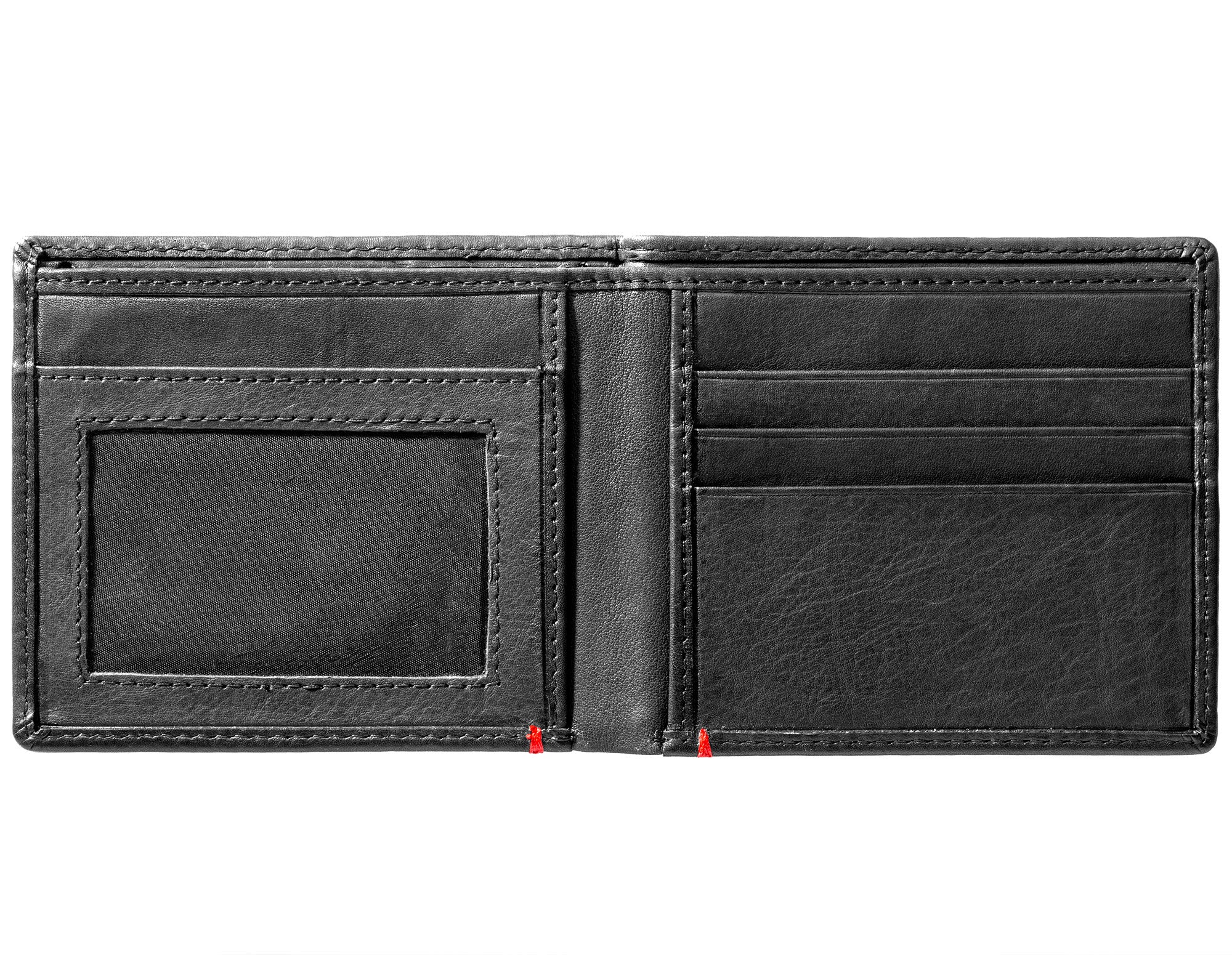 Black Leather Wallet- Skull Metal Plate Design - Image 21