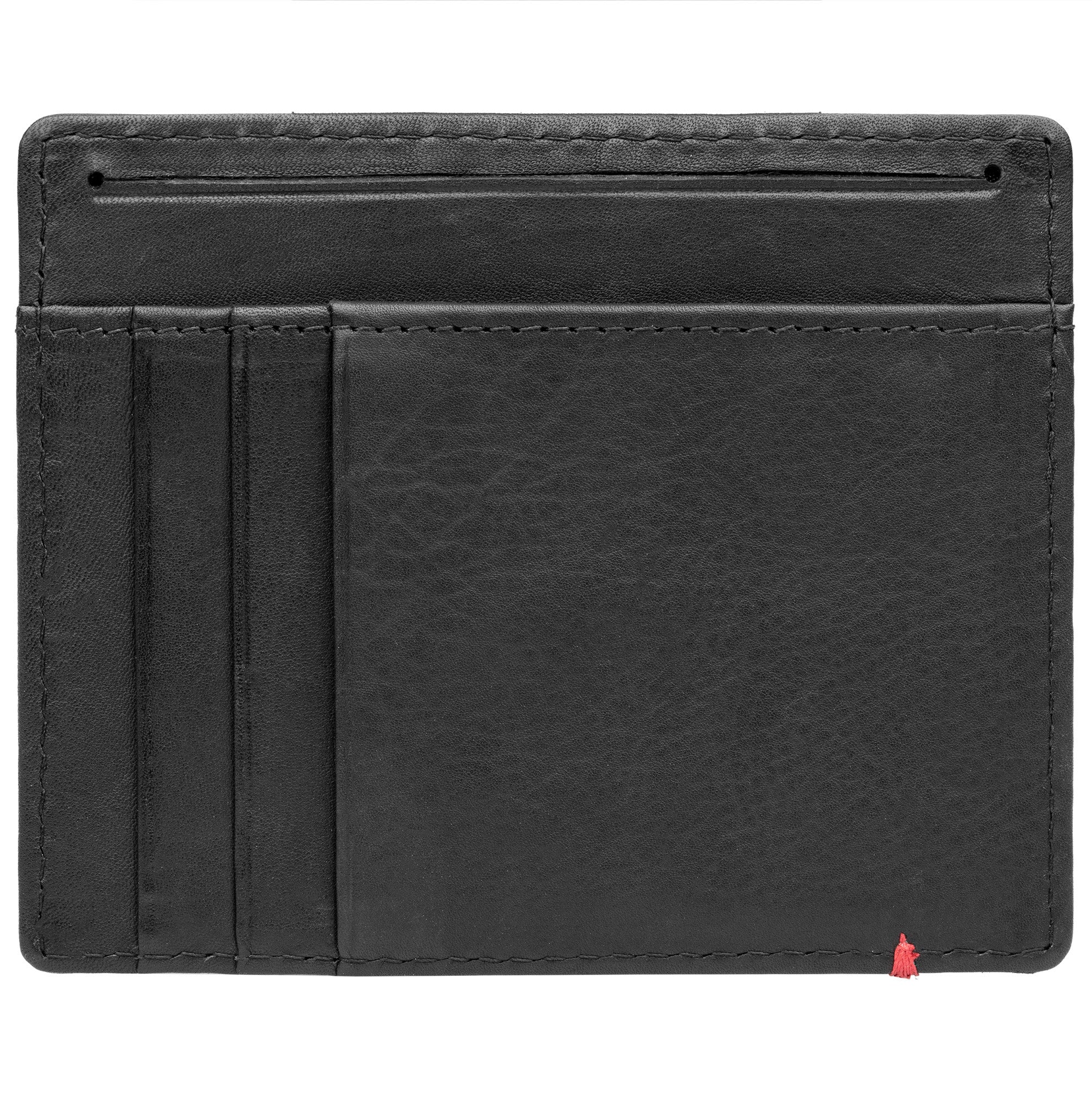 Black Leather Wallet- Skull Metal Plate Design - Image 24