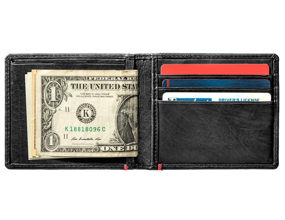 Black Leather Wallet- Viking Metal Plate Design - Image 23