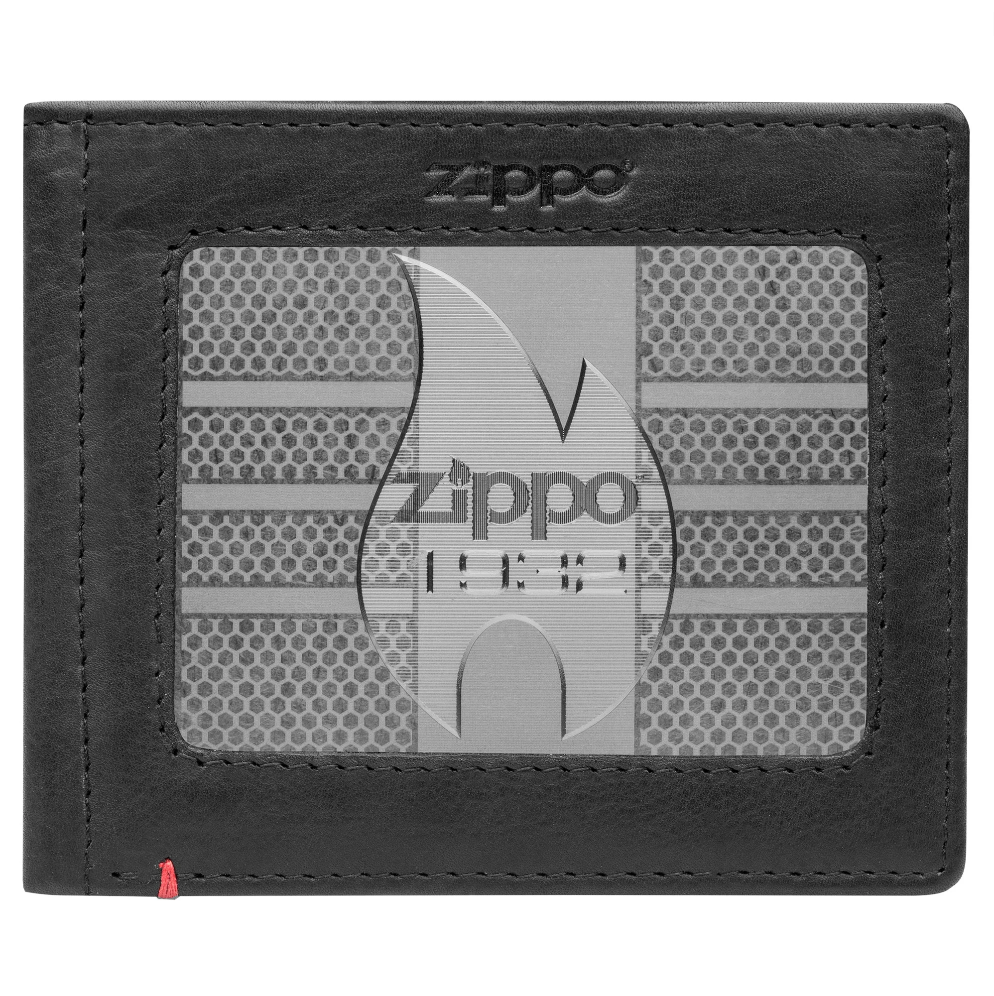 Black Leather Wallet- Zippo 1932 Metal Plate Design - Image 20