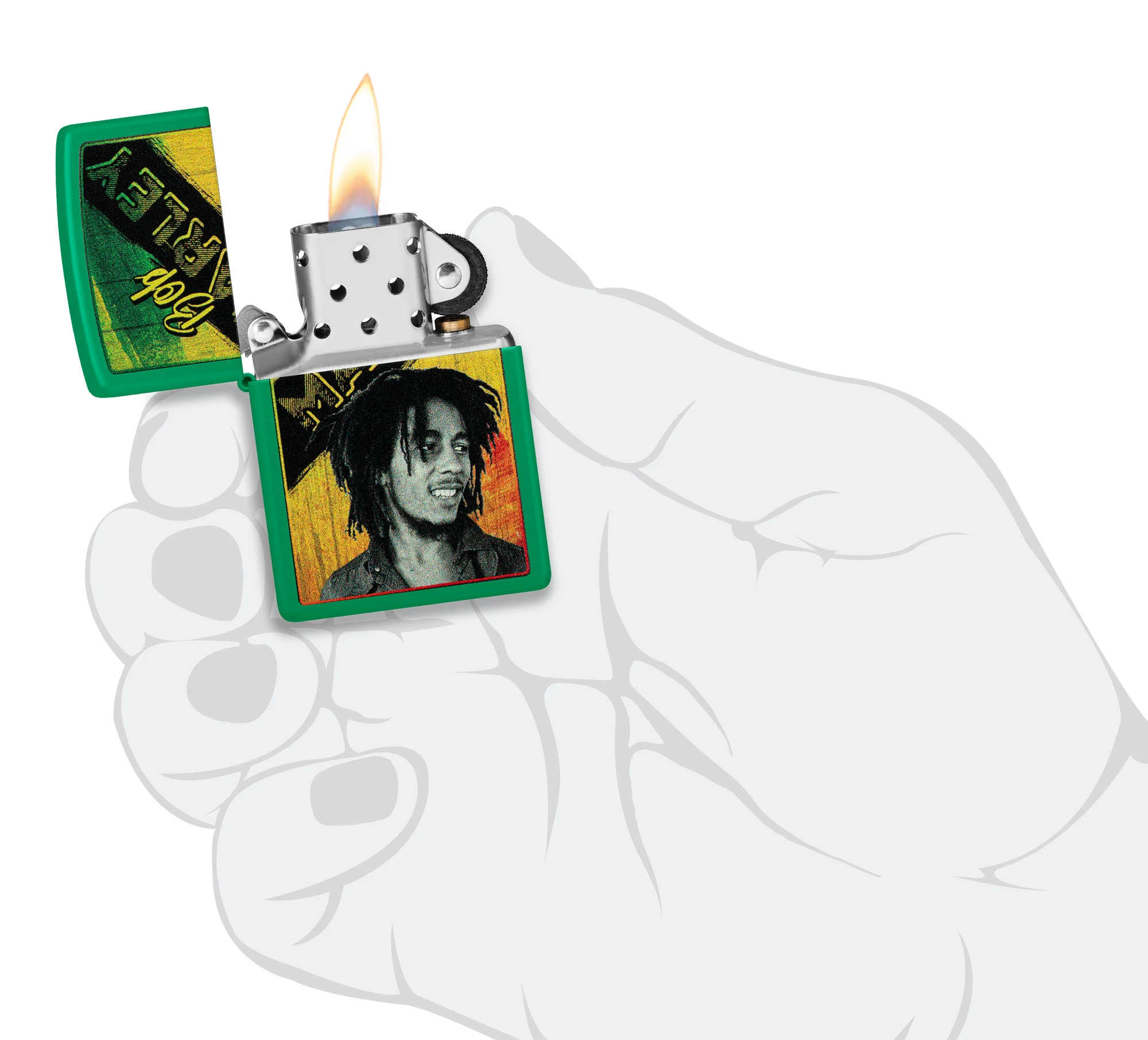 Bob Marley Grass Green Design - Image 4