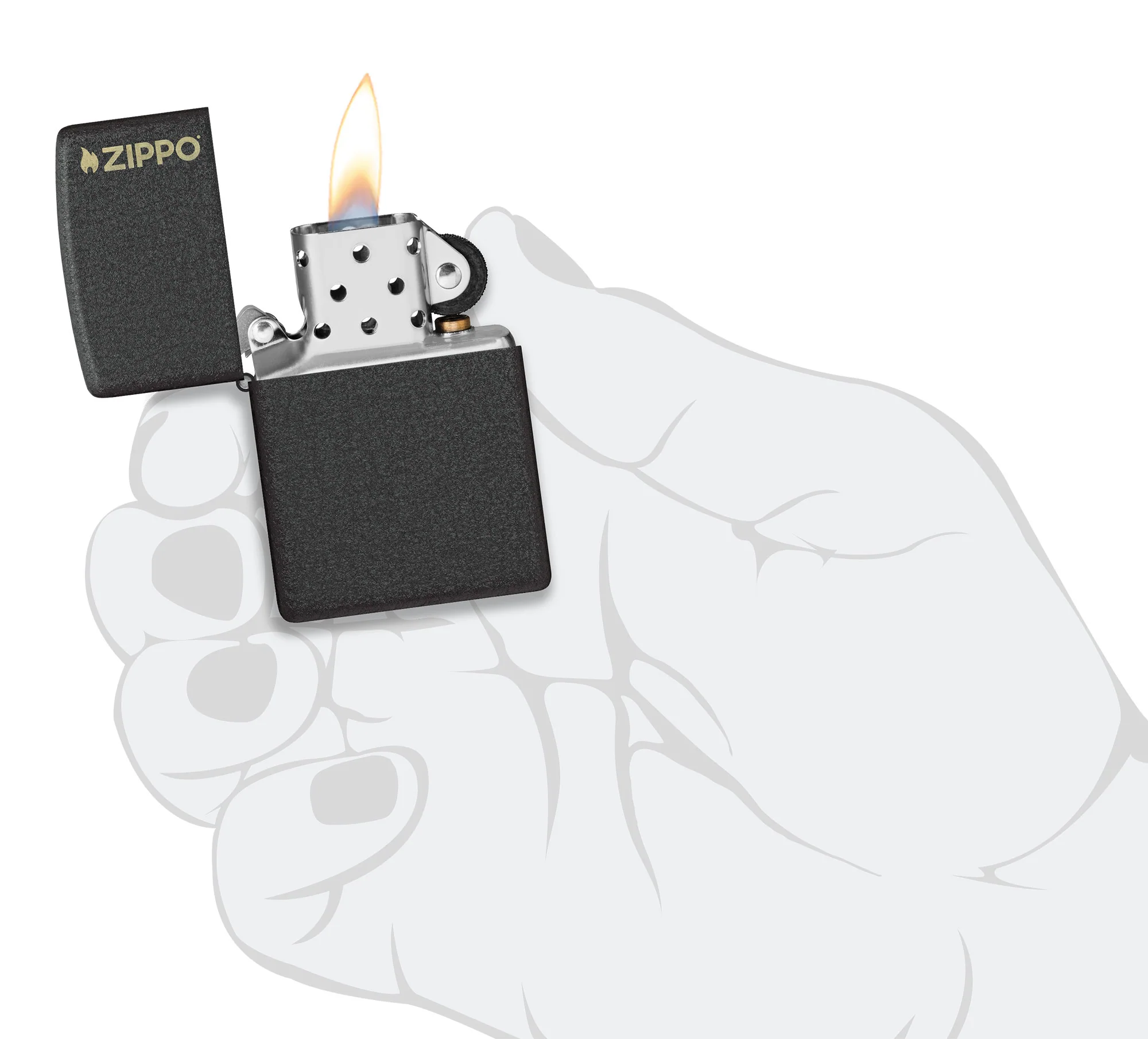 Classic Black Crackle® Zippo Logo - Image 6