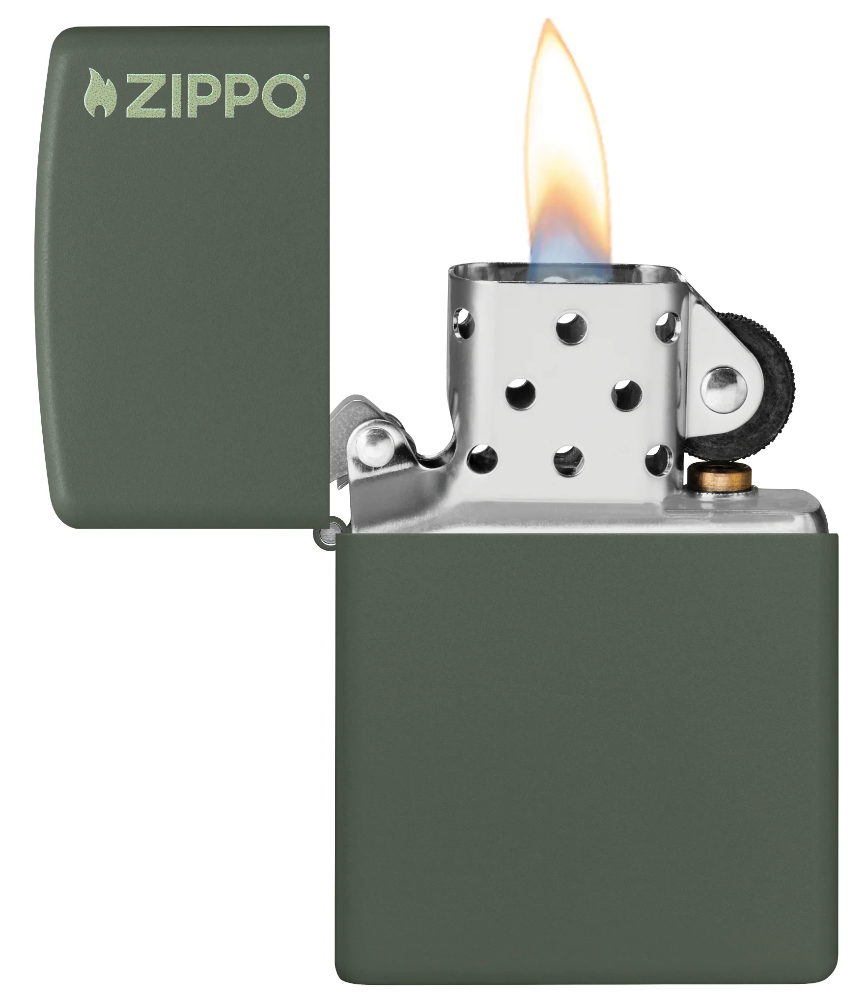 Classic Green Matte Zippo Logo - Image 3