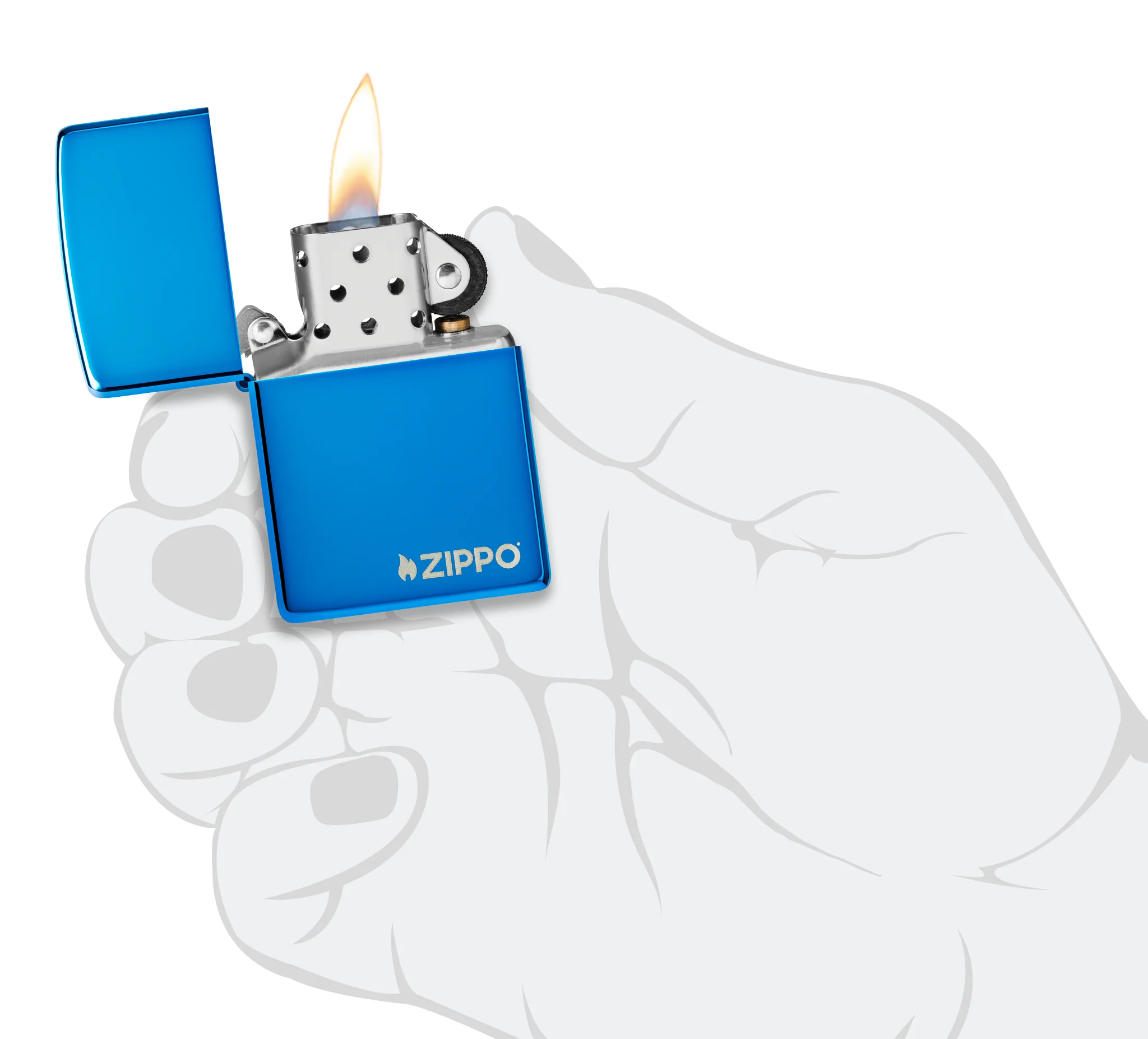 Classic High Polish Blue Zippo Logo - Image 5