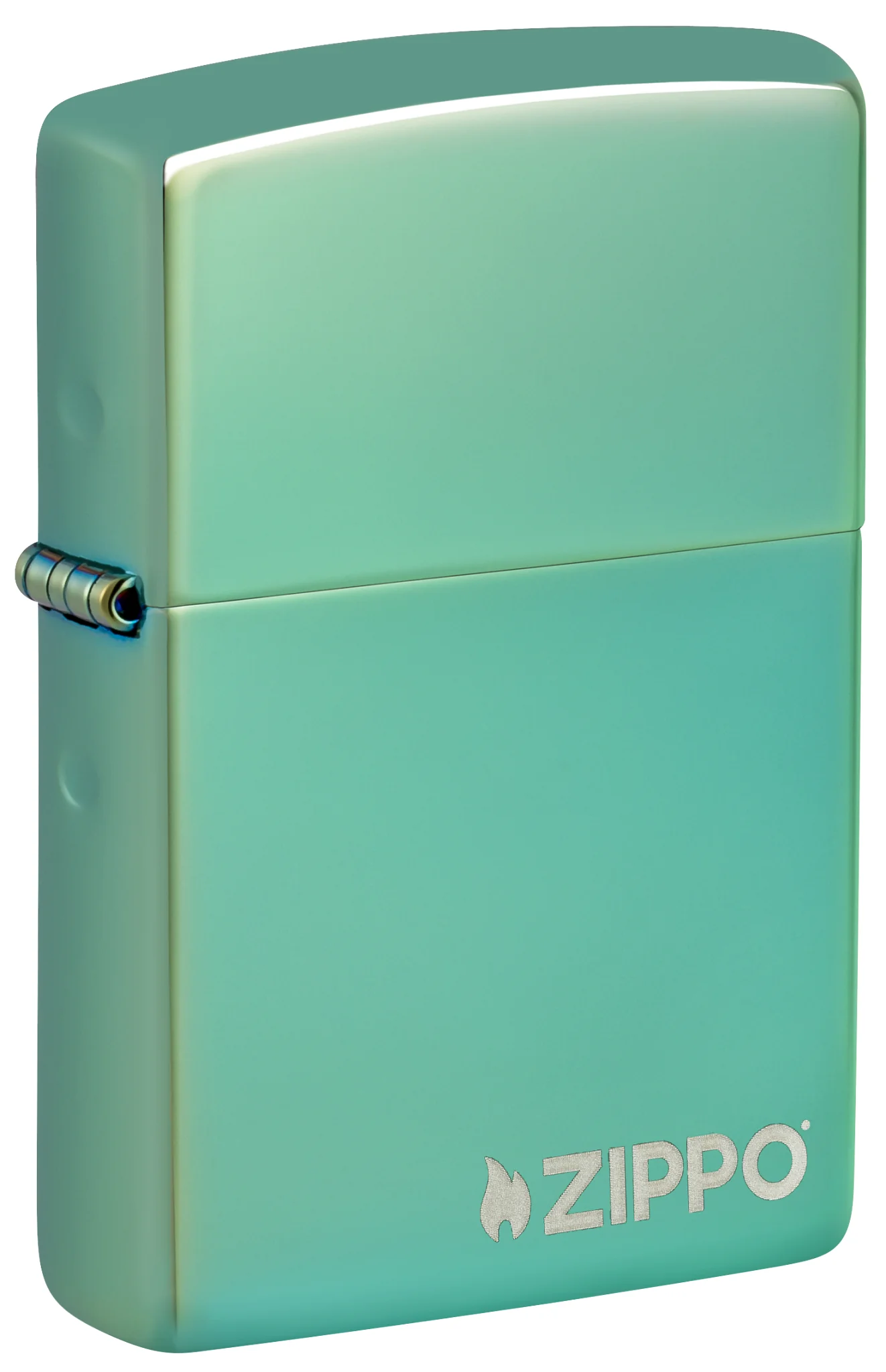 Classic High Polish Green Zippo Logo