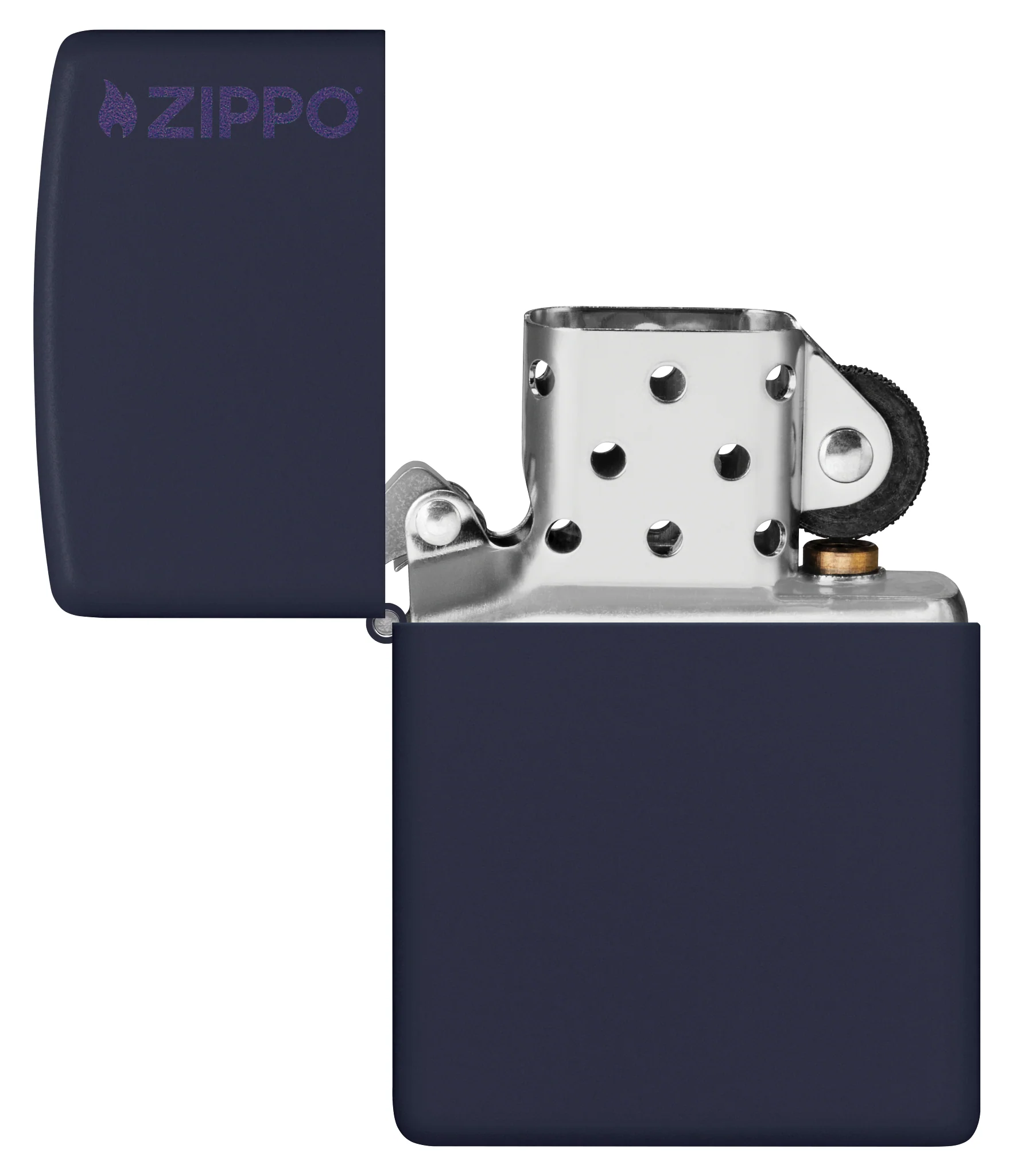 Classic Navy Matte Zippo Logo - Image 4