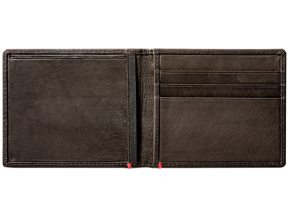 Mocha Leather Wallet- Anchor Metal Plate Design - Image 6