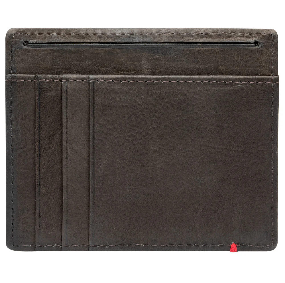 Mocha Leather Wallet- Anchor Metal Plate Design - Image 8