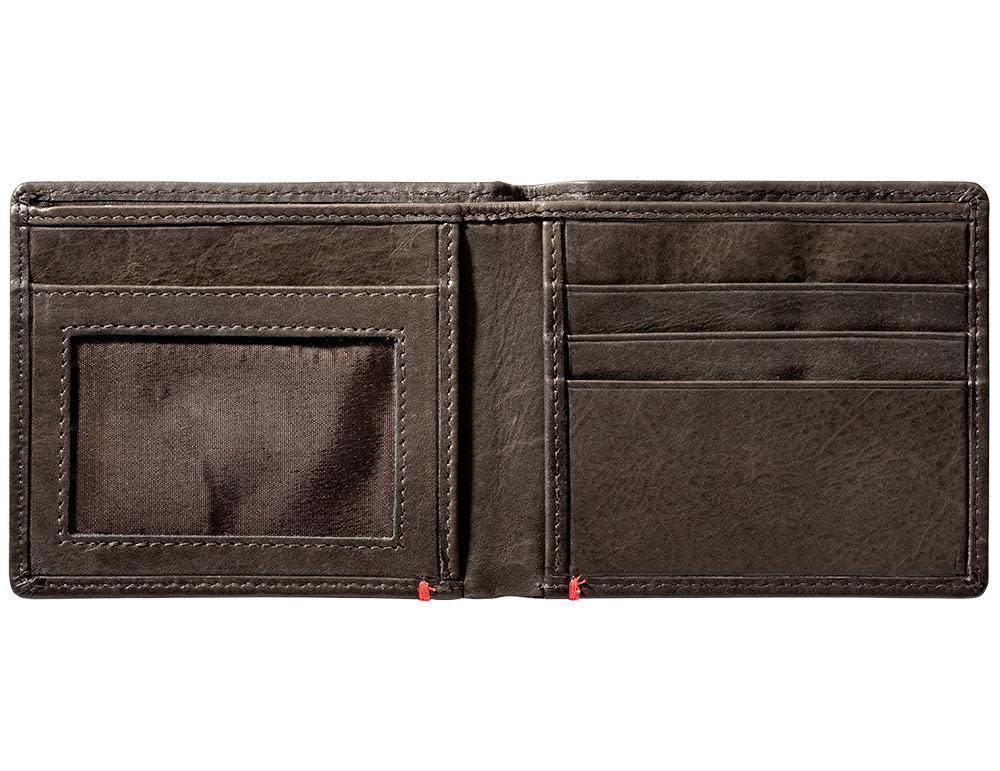 Mocha Leather Wallet- Bass Metal Plate Design - Image 13