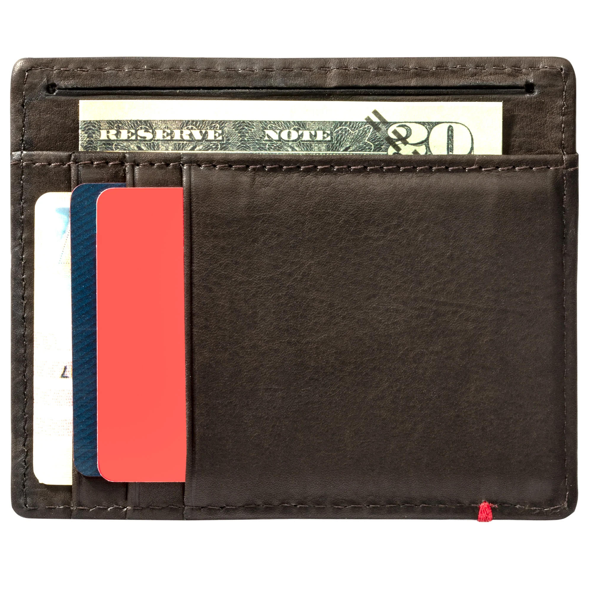 Mocha Leather Wallet- Bass Metal Plate Design - Image 20