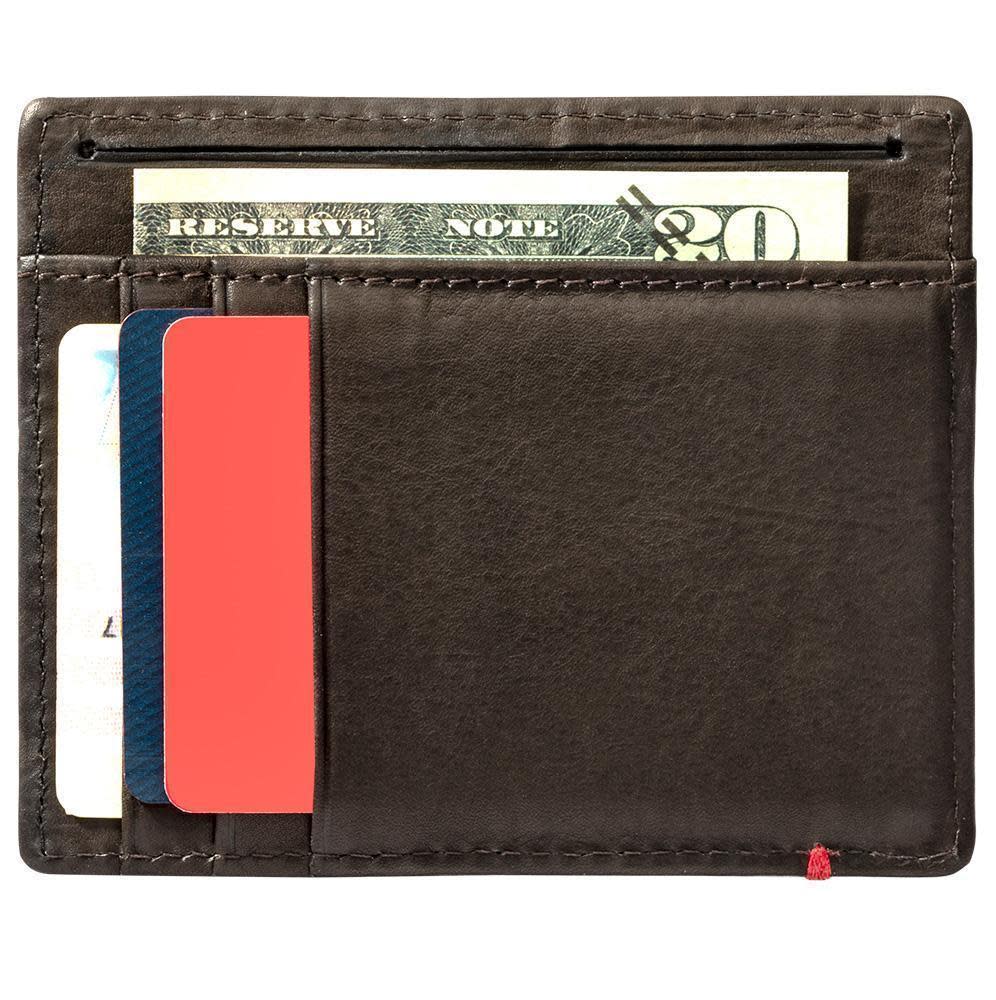 Mocha Leather Wallet- Cross Wings Metal Plate Design - Image 21