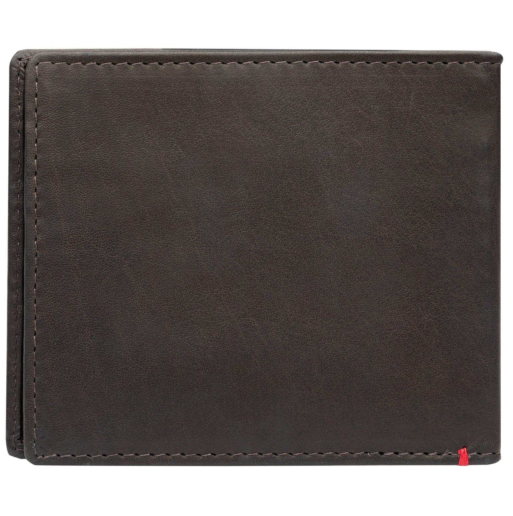 Mocha Leather Wallet- Spade Metal Plate Design - Image 12