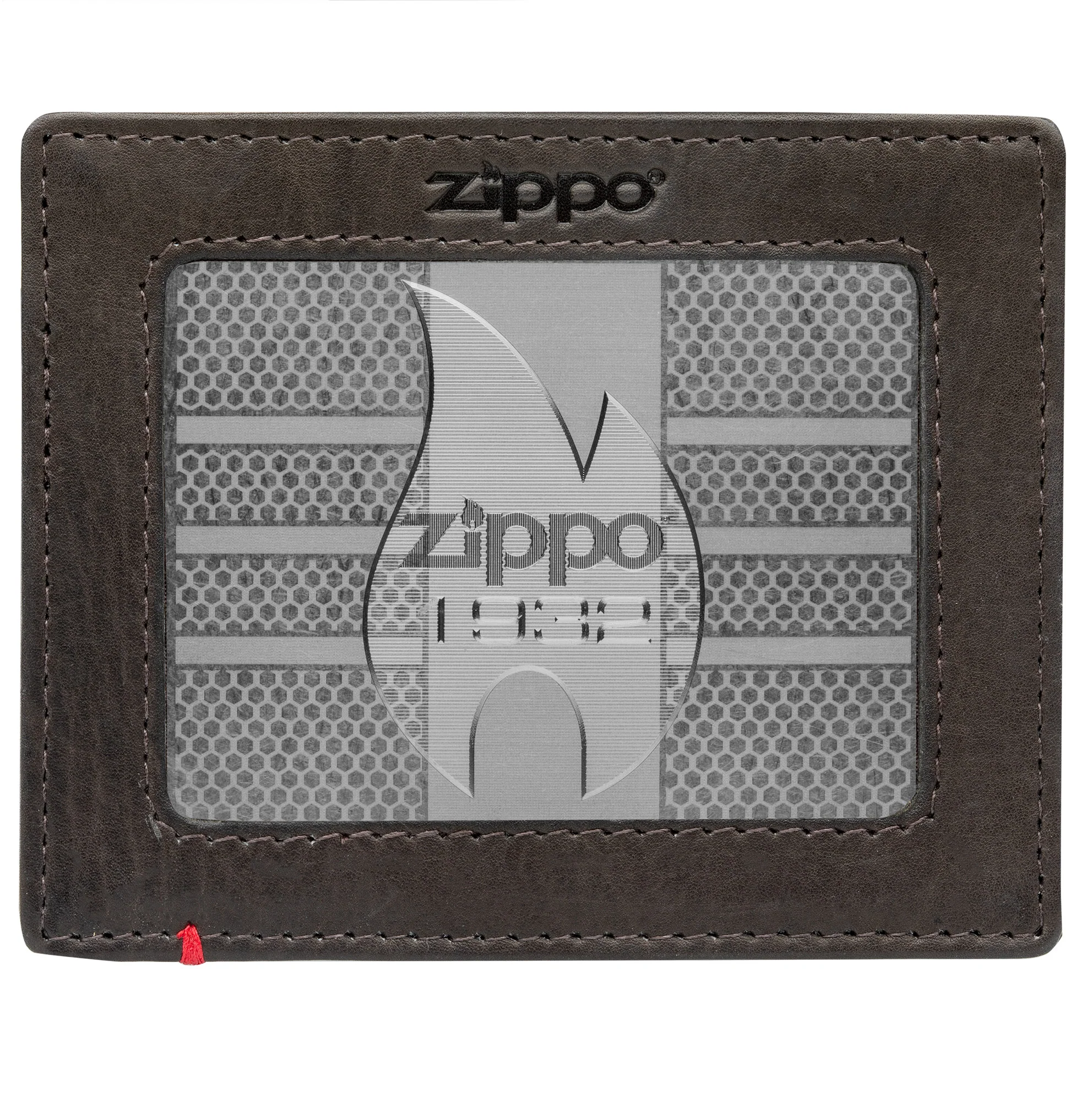 Mocha Leather Wallet- Zippo 1932 Metal Plate Design - Image 18