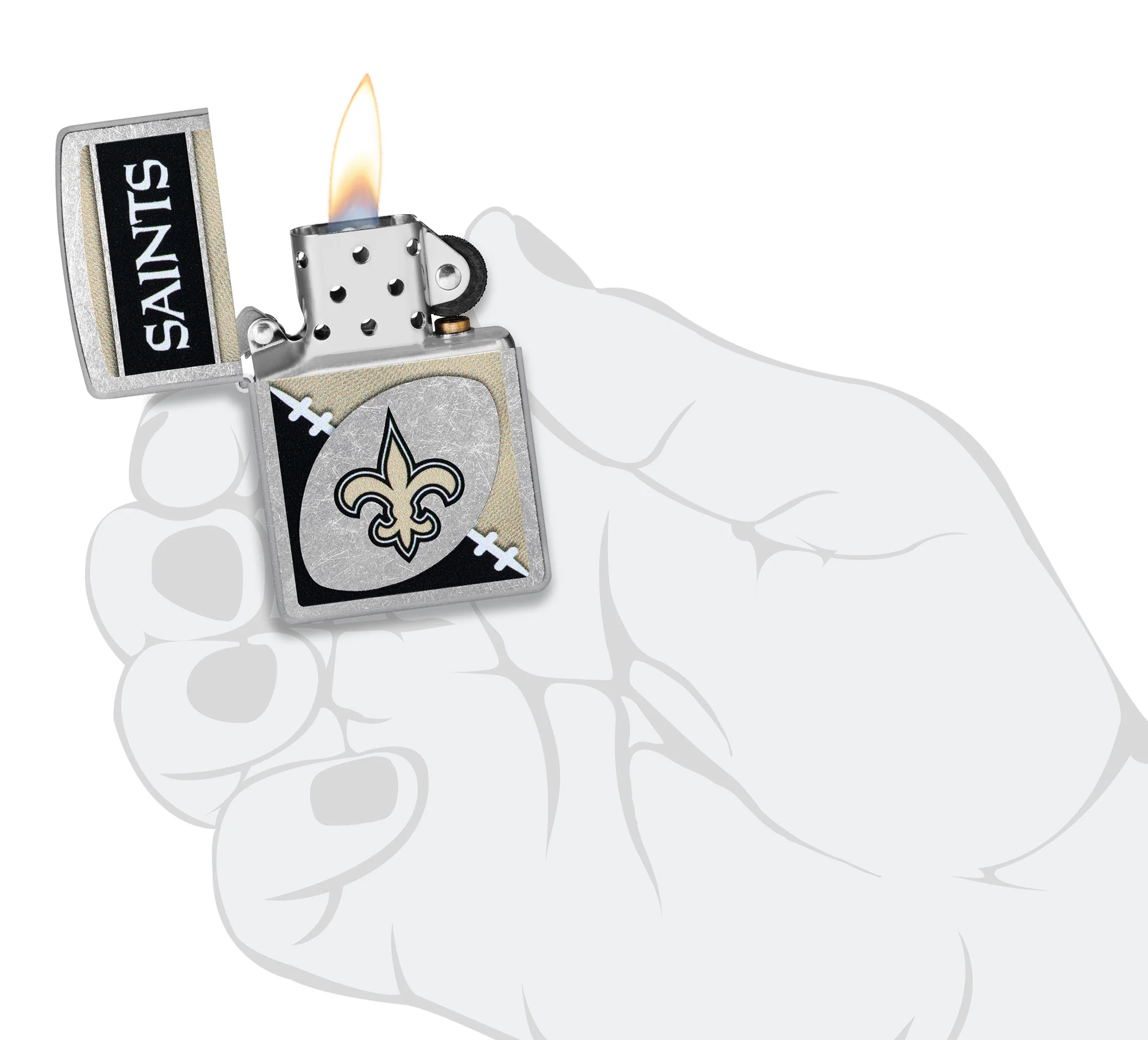 NFL New Orleans Saints Chrome Logo Design - Image 6