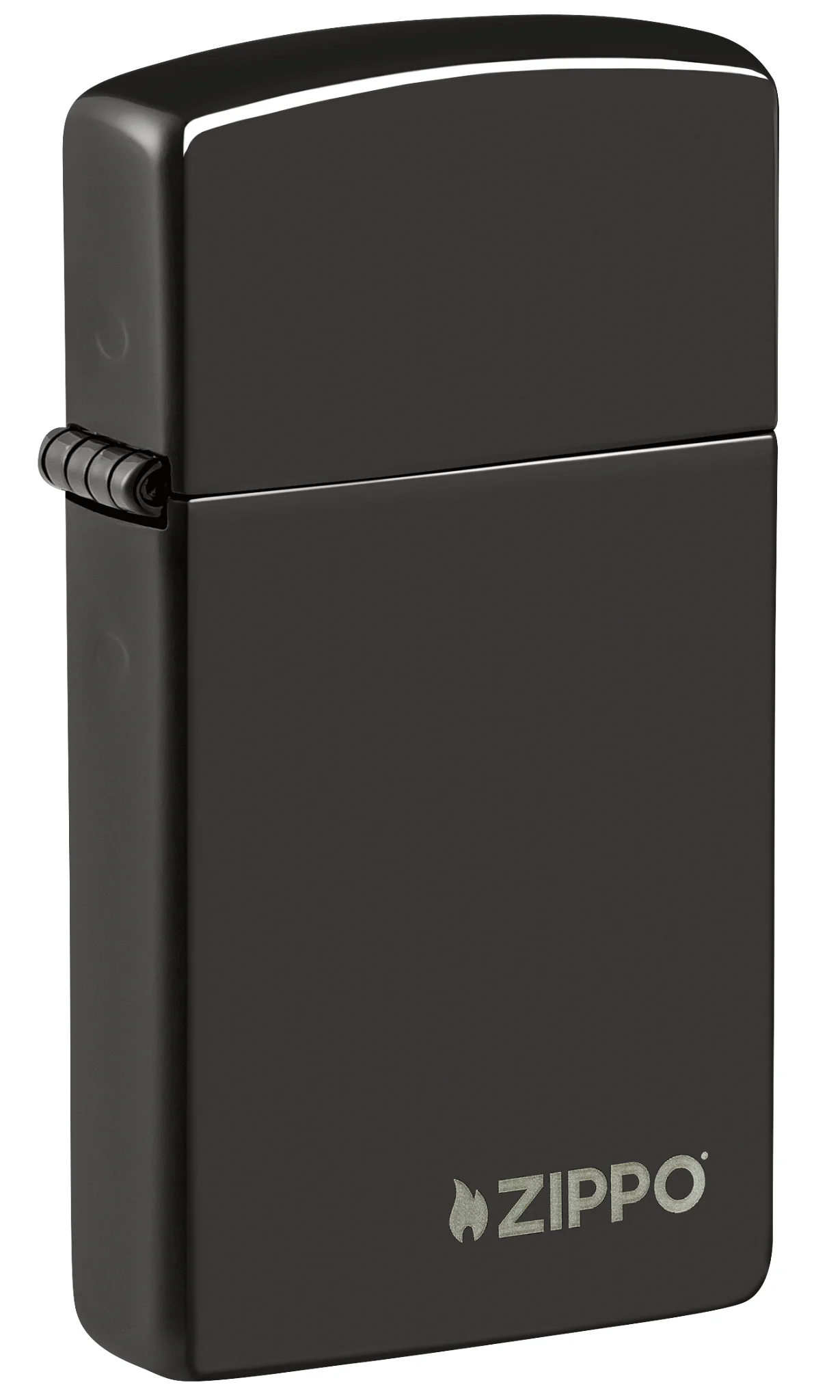 Slim® High Polish Black Zippo Logo