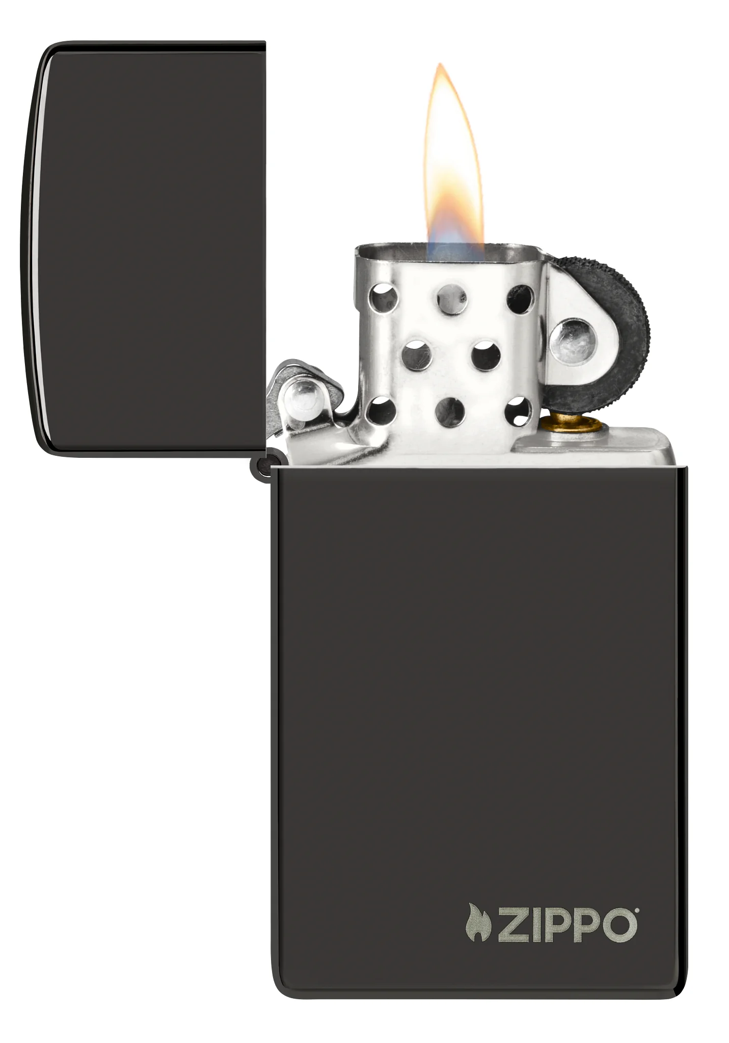 Slim® High Polish Black Zippo Logo - Image 3