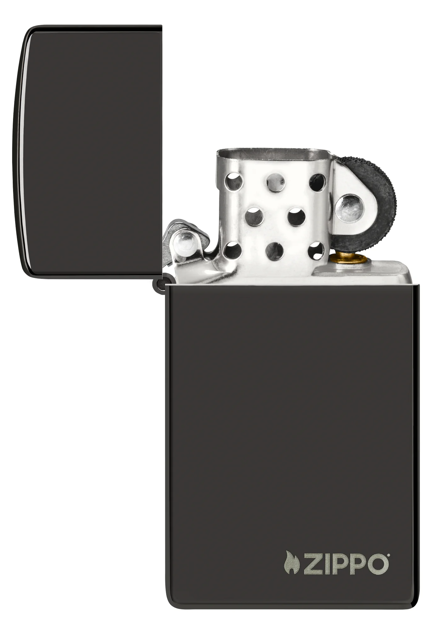 Slim® High Polish Black Zippo Logo - Image 4