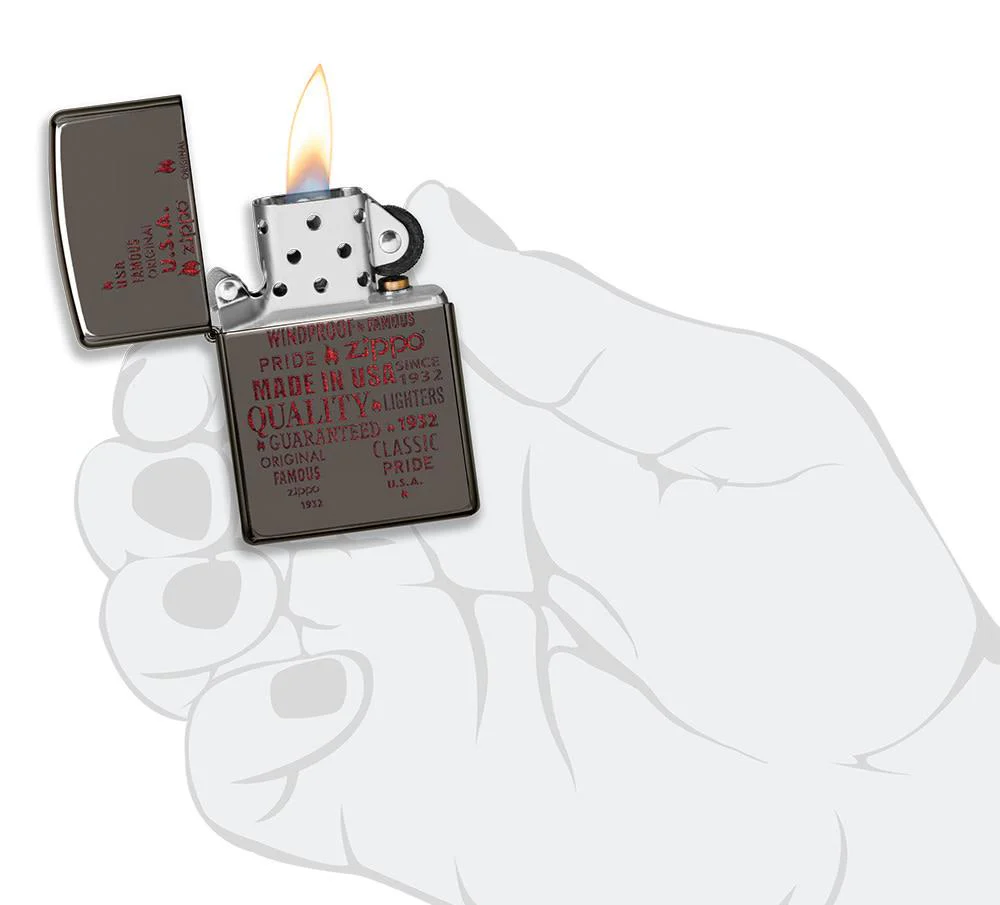 Typographic Zippo Flame Art Design - Image 4